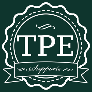 TPE SUPPORTS white on green