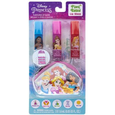 Disney Princess 3Pk Roll On Lip Gloss with Micro Bag
